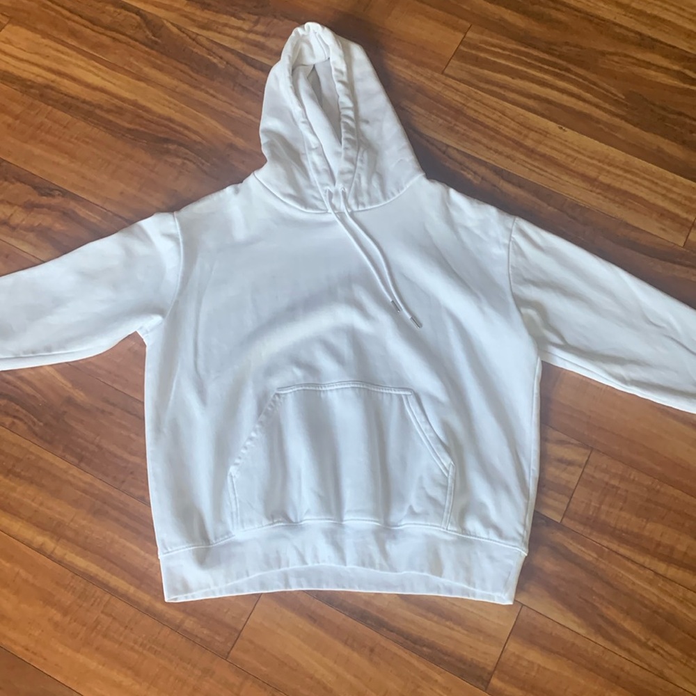Plain white H&M hoodie
